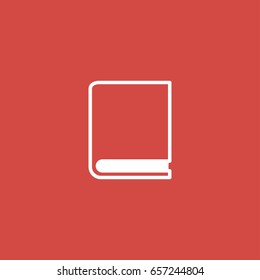 book icon. sign design. red background