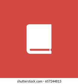 book icon. sign design. red background