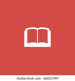 book icon. sign design. red background