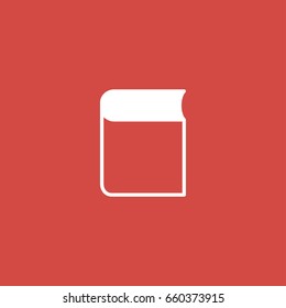 book icon. sign design. red background