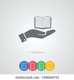 A book icon. A sign of reading and a library. A symbol of the book.