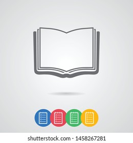 A book icon. A sign of reading and a library. A symbol of the book.