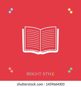 A book icon. A sign of reading and a library. A symbol of the book.