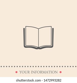 A book icon. A sign of reading and a library. A symbol of the book.