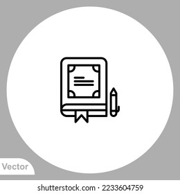 Book icon sign vector,Symbol, logo illustration for web and mobile