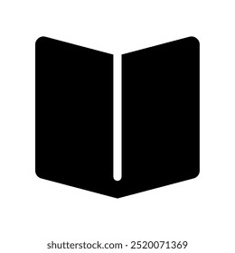 ícone do livro, vetor de silhueta isolado no fundo branco. design simples e moderno