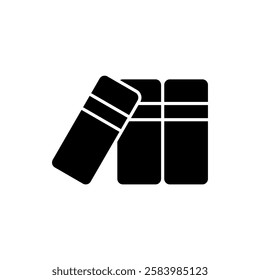 book icon, silhouette vector isolated on white background. simple and modern design