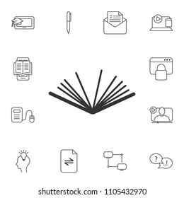 Book icon. Simple element illustration. Book symbol design from Internet learning collection set. Can be used for web and mobile on white background