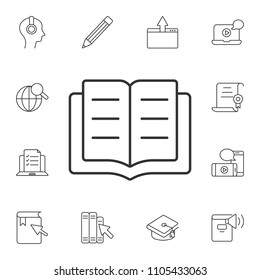 Book icon. Simple element illustration. Book symbol design from Internet learning collection set. Can be used for web and mobile on white background