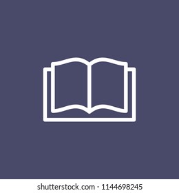 Book icon simple flat style outline illustration.