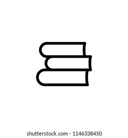 Book icon simple flat style outline illustration.