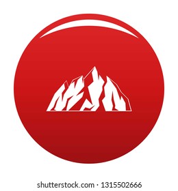 Book icon. Simple illustration of book vector icon for any design red