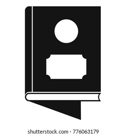 Book icon. Simple illustration of book vector icon for web