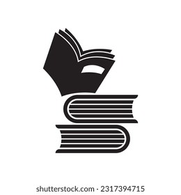 Icono del libro diseño simple de la plantilla de ilustración vectorial del logotipo.