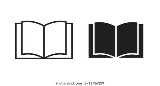 Buchsymbol im einfachen modernen Vektorformat. EPS-Symbolpaket