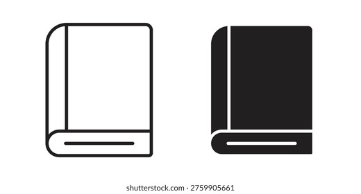 Book icon simple outline style. Editable stroke EPS 10