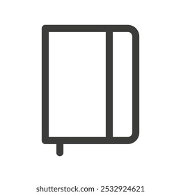 Book icon Simple outline vector logo