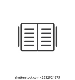 Book icon Simple outline vector logo