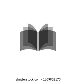 Book icon simple silhouette flat style vector illustration on white background