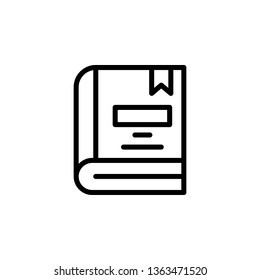 book icon. Simple thin line, outline vector of Book icons for UI and UX, website or mobile application