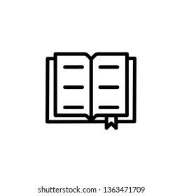 book icon. Simple thin line, outline vector of Book icons for UI and UX, website or mobile application