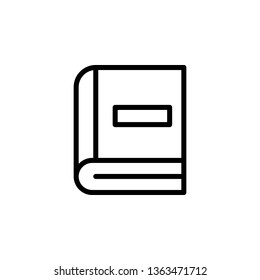 book icon. Simple thin line, outline vector of Book icons for UI and UX, website or mobile application