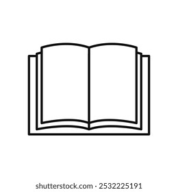 Book icon. simple thin line icon.