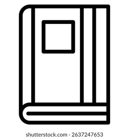 book icon Simple thin line stroke