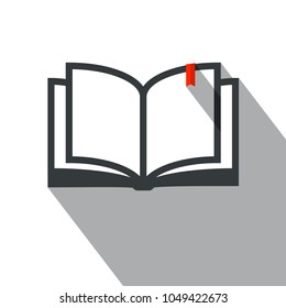 Book Icon. Simple Vector Flat Design Education Symbol.