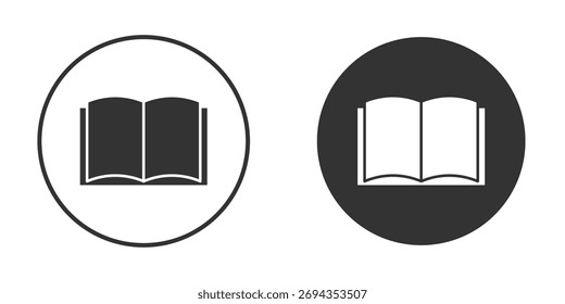 Buchsymbol. Einfache Vektorgrafik. Silhouette Icon Set.