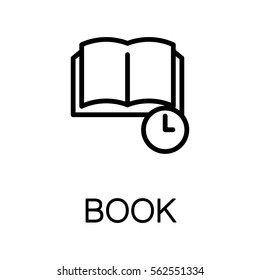 Book icon. Single high quality outline symbol for web design or mobile app. Thin line sign for design logo. Black outline pictogram on white background