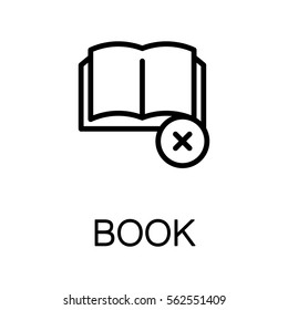 Book icon. Single high quality outline symbol for web design or mobile app. Thin line sign for design logo. Black outline pictogram on white background