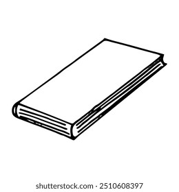 book icon. sketch hand drawn doodle style. vector, minimalism, monochrome. learning, knowledge,story, reading, fairy tale