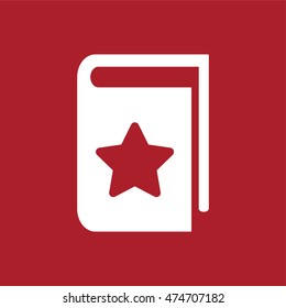Book icon with star . Vector illustration