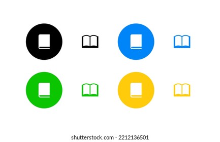 book icon. stationary, education, school and book vector. flat style - stock vector.	
