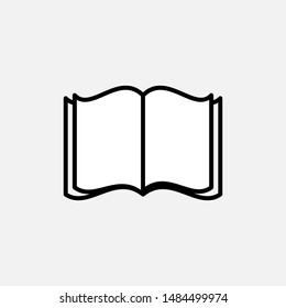Book Icon. Stationery or Study Equipments  Illustration As A Simple Vector Sign & Trendy Symbol for Design,  Websites, Presentation or Mobile Application. 