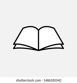Book Icon. Stationery or Study Equipments  Illustration As A Simple Vector Sign  Trendy Symbol for Design,  Websites, Presentation or Mobile Application. 