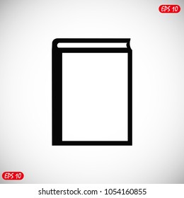 book icon, stock vector illustration flat design style