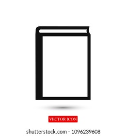 book icon, stock vector illustration flat design style