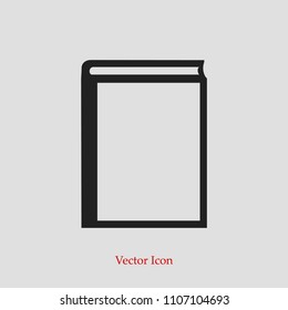 book icon, stock vector illustration flat design style