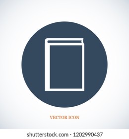 book icon, stock vector illustration flat design style