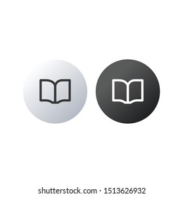 Book icon. Stock vector illustration isolated on white background.