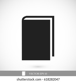 book icon, stock vector illustration flat design style