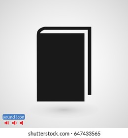 book icon, stock vector illustration flat design style