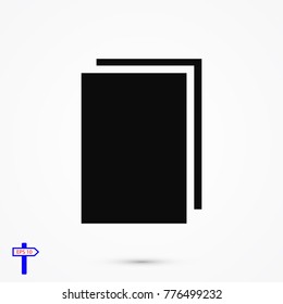 book icon, stock vector illustration flat design style