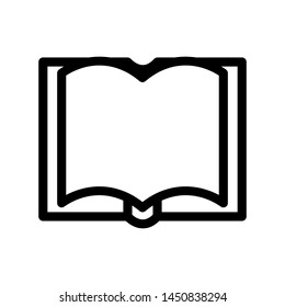 Book icon , student template business vector design emblem isolated illustration , outline solid background white
