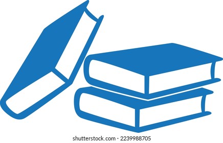 Book icon, studying icon blue vector