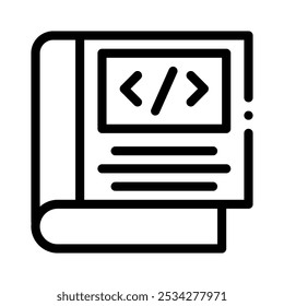 book icon with style outline