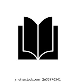 Book icon symbol for apps and websites. open book sign and symbol. ebook icon