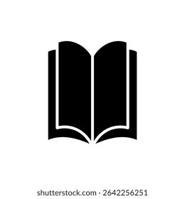 Book icon symbol for apps and websites. open book sign and symbol. ebook icon